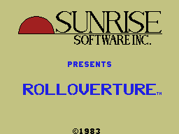 Rolloverture title screen for Colecovision